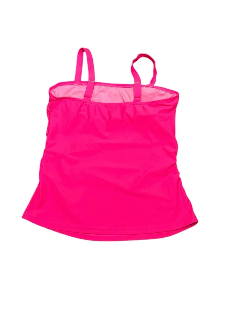 Bright Pink Tankini Top Swim Tank Swim Tankin, Size L
